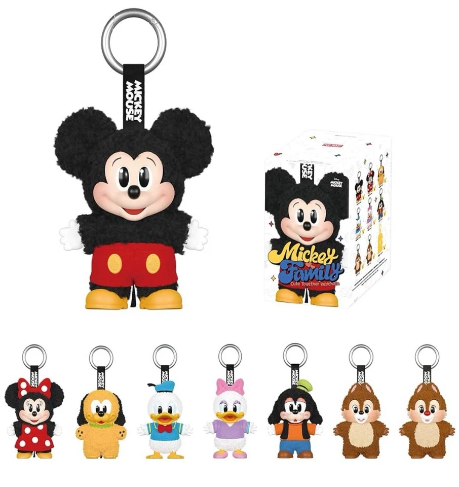 *Autêntico* Chaveiro POP MART Mickey Family Cute Together caixa cega  - Imagem 2 de 4