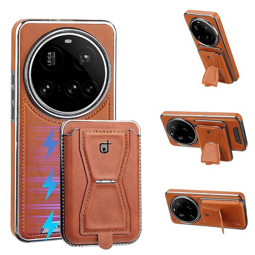 For Xiaomi 15 Ultra, Luxury Leather Wireless Charging 2in1 Card Bag Case Cover - Picture 21 of 21