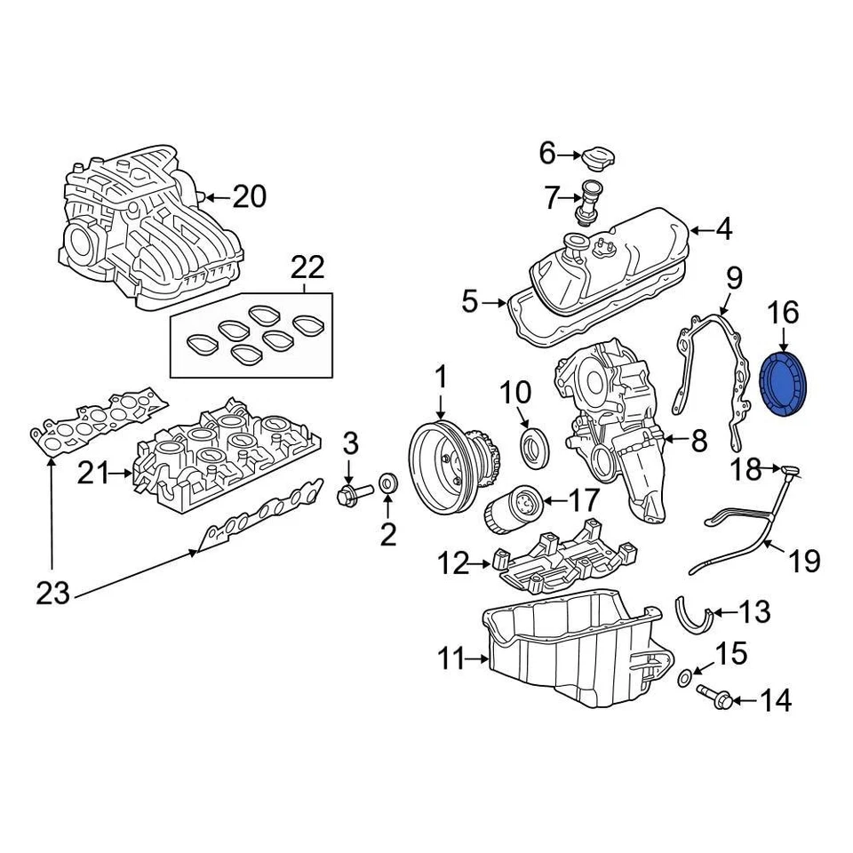 For Ford F-150 1987-2008 Ford F1SZ6701A Rear Engine Crankshaft Seal - Imagem 2 de 4