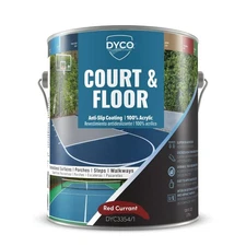 1Gal Court & Floor Anti-Slip Coating Pavement, Cement&Concrete Paint,Red Currant