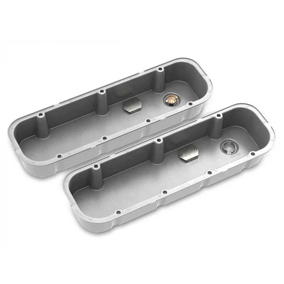 Holley 241-150 Tall M/T Valve Covers, BBC Engines, Natural Cast - Image 2 of 4