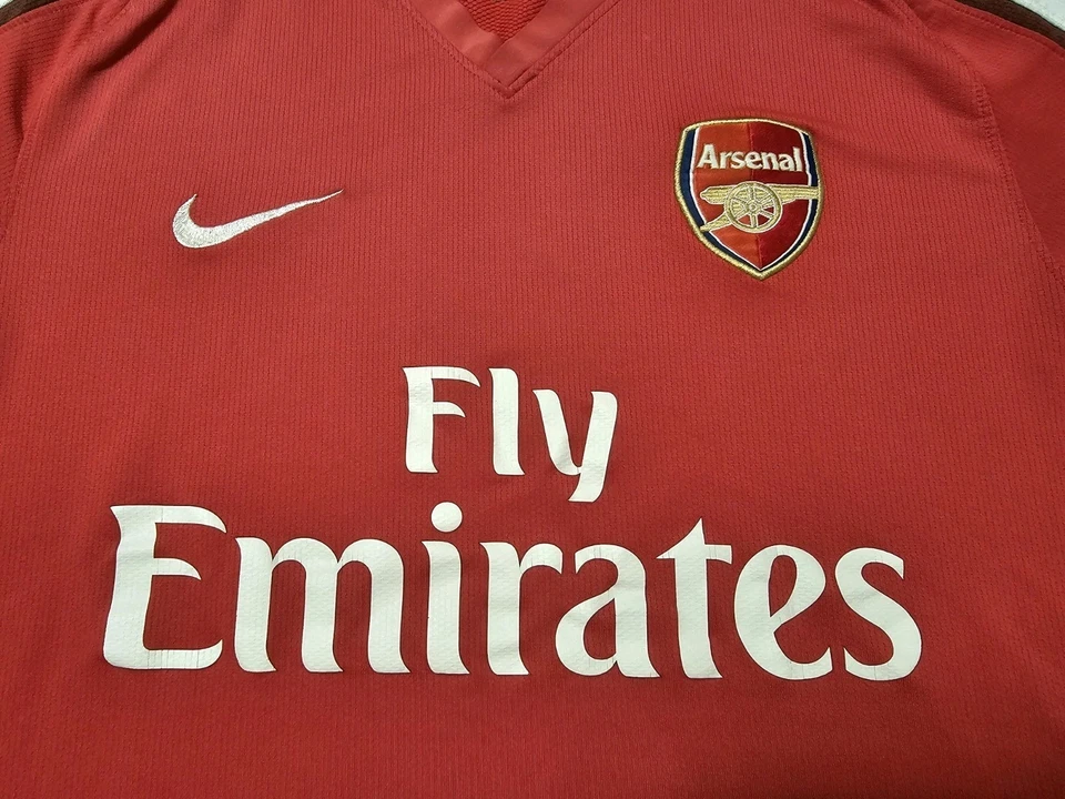 CAMISA DE FUTEBOL ARSENAL 2008 2010 CASA VINTAGE LONDRES CAMISA DE FUTEBOL L NIKE - Imagem 3 de 4