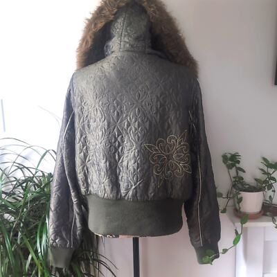 RARE Baby Phat Y2K 2000s Vintage Fur Lined Hooded Reversible