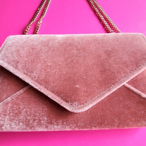 Barney's New York Blush Colored Velvet Purse/Wallet - Picture 4 of 8