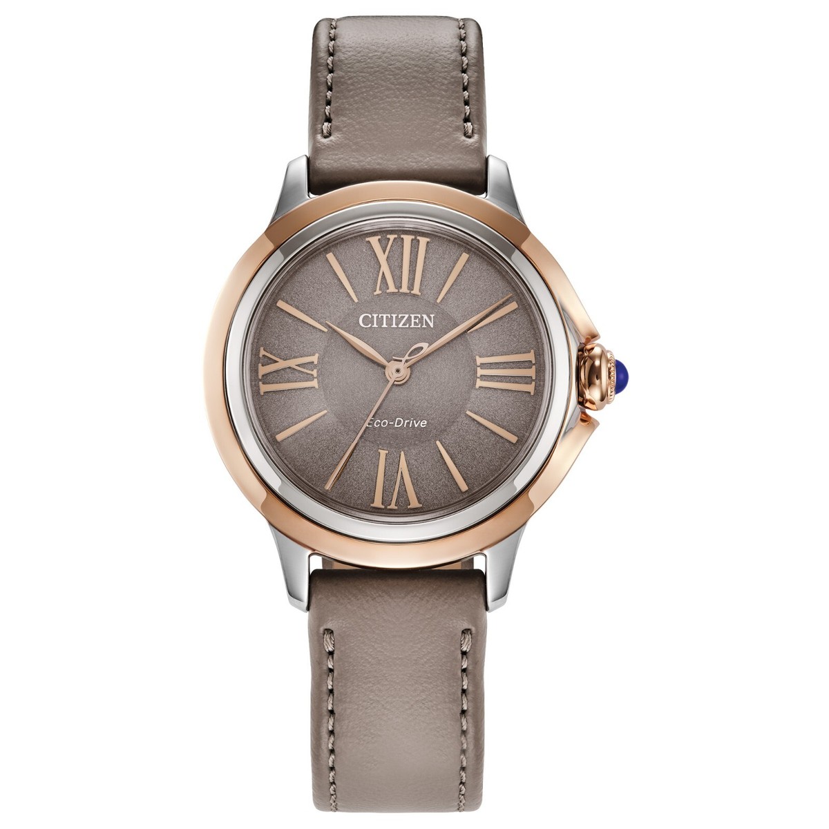 Citizen Women's Ceci Classic Eco-Drive Taupe Leather Watch 32 MM