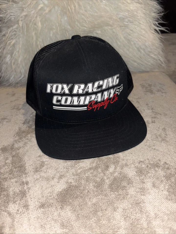 Chapéu Fox Racing Snap Back masculino tamanho G/XL vermelho e preto. - Imagem 2 de 4