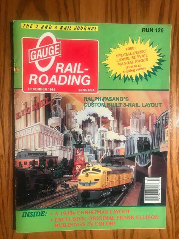 O Gauge Rail-Roading Magazine - December 1992 - Issue # 126 - Model Trains