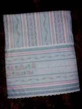 Lady Pepperell Prairie Prints Julia Ingleman Alphabet FULL Flat Sheet 82x94