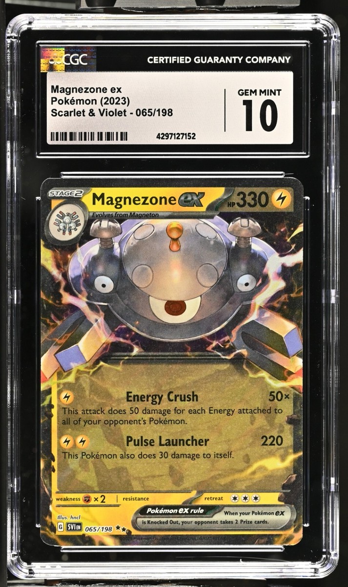 CGC Graded 10 Gem Mint Magnezone ex 065/198 Scarlet & Violet CGC Graded 10 Gem Mint Magnezone ex 065/198 Scarlet & Violet