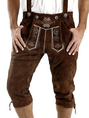 NEW MENS BAVARIAN LEDERHOSEN BLACK AUSTRIA OKTOBERFEST LEDERHOSEN ALL SIZES