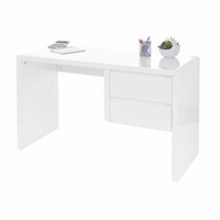 B-Ware Schreibtisch MCW-D74, Computertisch BüRotisch, Hochglanz Weiß 75X120X50Cm