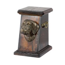 Dachshund wirehaired, dog urn made of cold cast bronze, ArtDog, USA - kind3