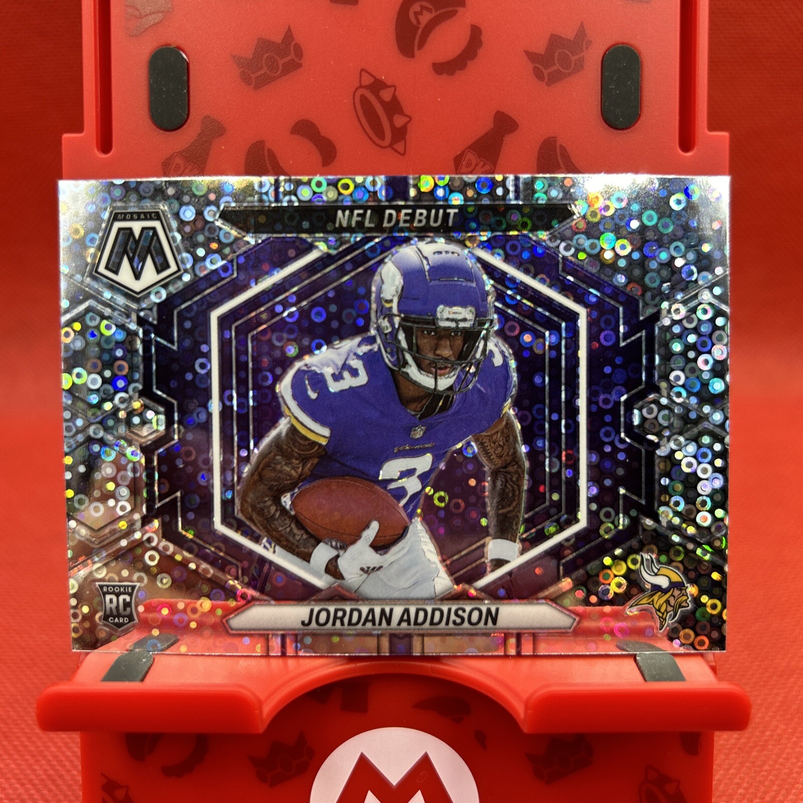 Jordan Addison 2023 Panini Mosaic NFL Debut Disco Prizm Rookie #ND-14 Vikings