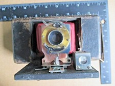 ANTIQUE KODAK NO. 3  FOLDING BROWNIE CAMERA MODEL B w/ DOCUMENT RED BELLOWS