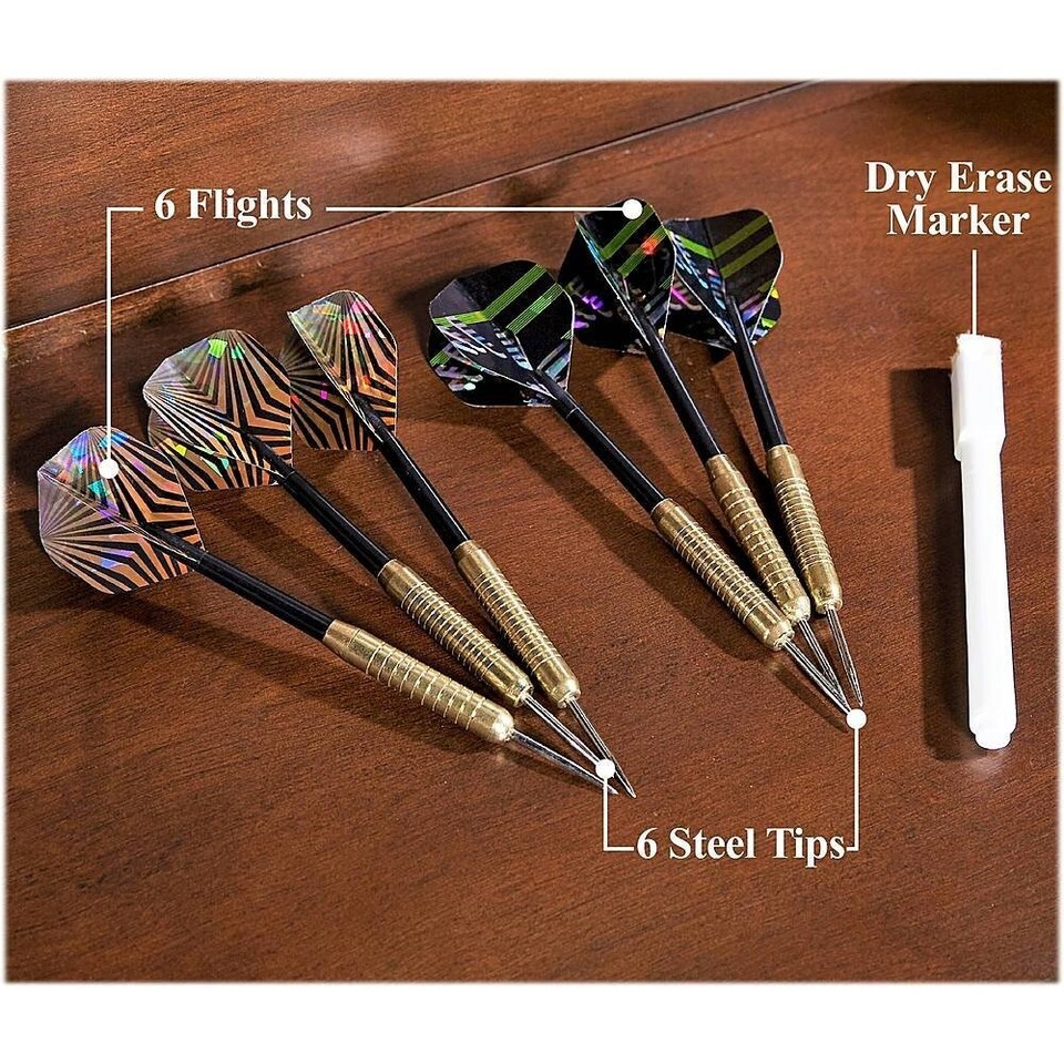 Barrington Woodhaven Wood Dartboard LED Display With 18” Bristle Dart eBay