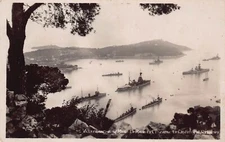 RPPC Villefranche-sur-Mer France US Military Navy Occupation Photo Postcard C56