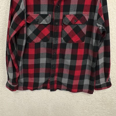 Five Brother Heavy Weight Deluxe Flannel Shirt Mens L Regular Red