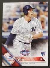 2016 Topps Opening Day #OD-156 Greg Bird RC YANKEES Rookie baseball card NM/MT