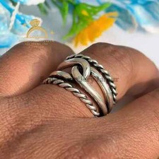 Solid 925 Sterling Silver Handmade Women Beautiful Lovely Ring, All Size M1489