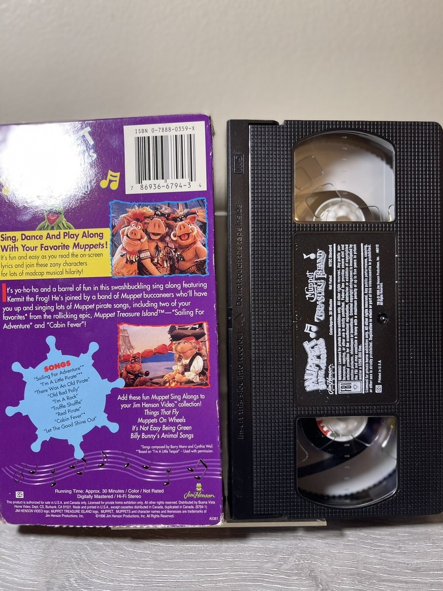 Muppet Sing Alongs Muppet Treasure Island Vintage VHS 1996 Jim