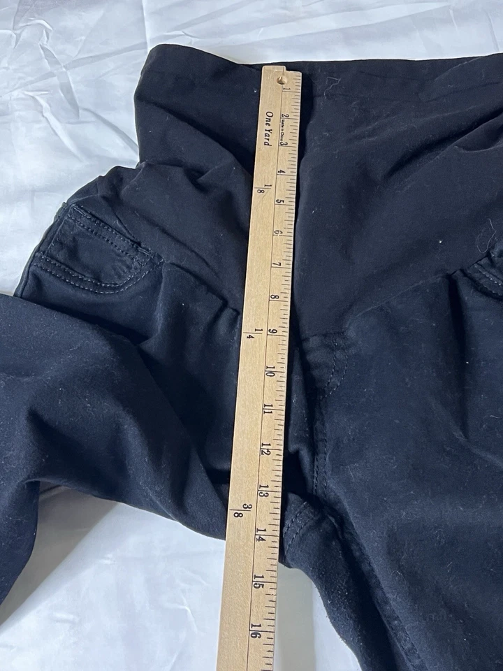 Oh Baby by Motherhood Straight Jeans Maternity L Black Stretch Secret Fit Belly - Image 3 of 4