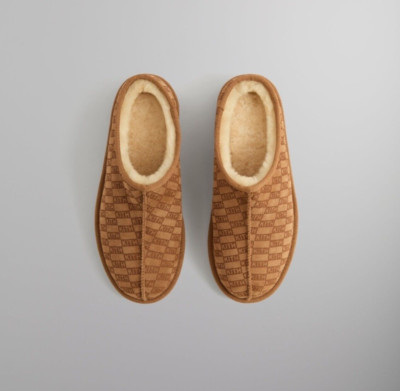 Kithmas Monogram Shearling Slippers 