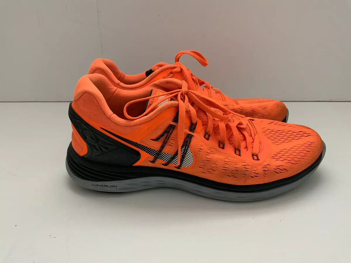 Men s Nike Lunarlon Orange running sneakers size 11