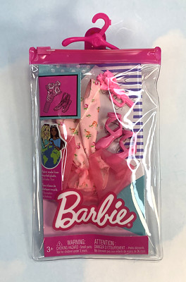 Barbie Doll Clothing: 2021 Travel Pack Ballet Tutu, Slippers & Bouquet