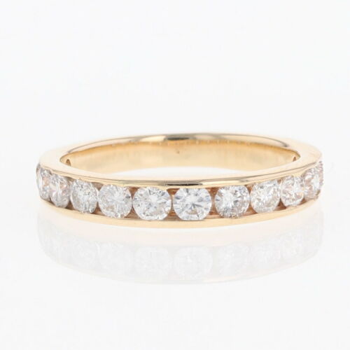 1.07ctw Round Diamond Channel-Set Wedding Band Ring 14k Yellow Gold Size 6.25