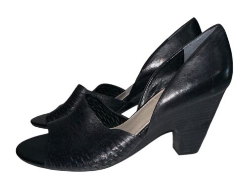 Franco Sarto Artist Collection Selina D’Orsay Block Heels Sz 10 Black Leather - Picture 3 of 10