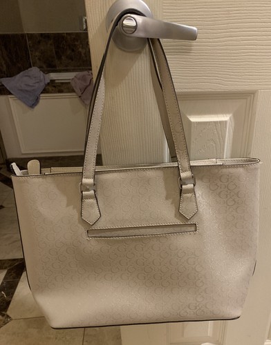 GUESS Women's Large Tote Bag Handbag Purse Ivory cream Colored - Never Used  | eBay