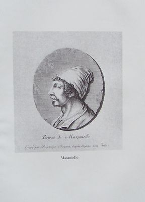 1918 Masaniello - Alter Druck Antique Print - Porträt