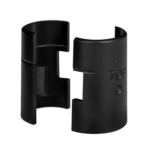 4Sets Chrome Wire Shelving Shelf Locking Pole Clips Plastic Black Post Tube Clip - Picture 5 of 12