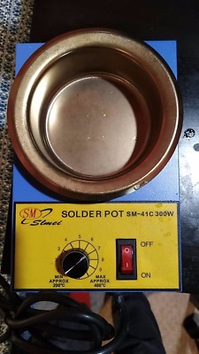 Solder Pot SM-41CH Stainless Steel Plate 110V 300W 10cm Temp. 200-480 2300g