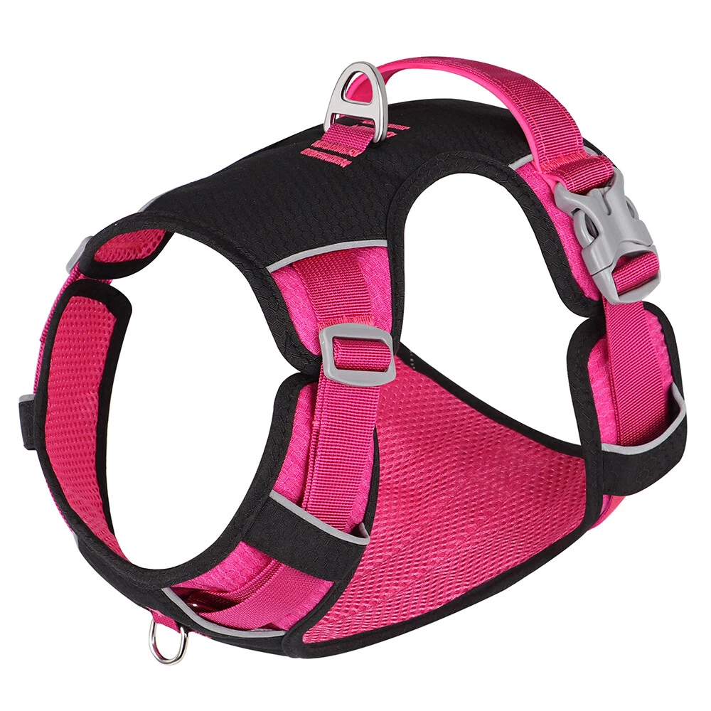 Dog Harness No-Pull Control Vest Reflective Breathable Mesh Vest w/ 2 Leash Clip Dog Harness No-Pull Control Vest Reflective Breathable Mesh Vest w/ 2 Leash Clip