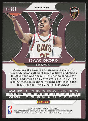 2020-21 Panini Prizm - Isaac Okoro #298 Green Prizm (RC) for sale