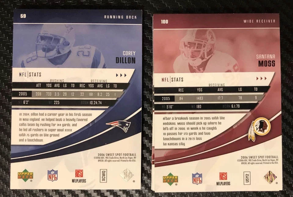 2006 Upper Deck Sweet Spot Football Cards Lot You Pick - Image 2 of 2