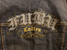 Women's Denim Jean Jacket 2x Fubu Vintage Rhinestone Exciting Great Look