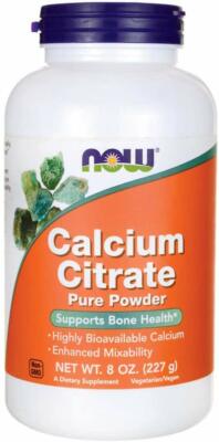 NOW FOODS, CALCIUM CITRATE Pure Powder Gelenken Knochen 227g SUPER PREIS