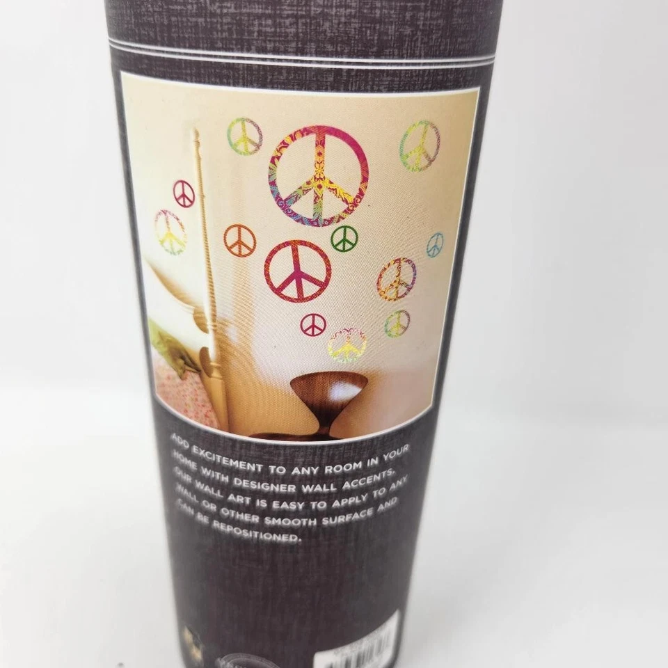 Once Apon A Wall Peace Sign Adhesive Wall Art Designer Wall Accents New  G1 - Image 3 of 3