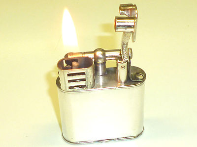 DUNHILL ''UNIQUE'' LIFTARM LIGHTER - SILVER PLATED - PAT. 143752 - ENGLAND - RARE