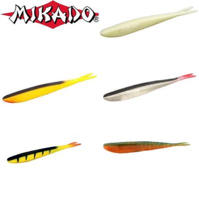 Mikado Saira 5,5''(14cm) geteilt, Gabelschwanz. 5 Stück Drop Shot, Vertikal, Zed, Rutland, Jig