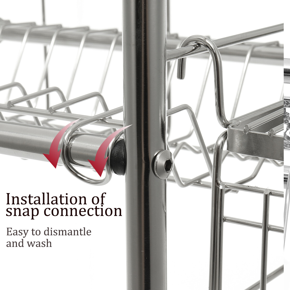 HONEIER Over The Sink Dish Drying Rack Stainless Steel Kitchen Dish