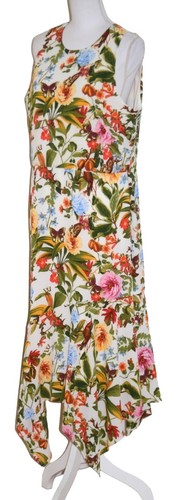 Liz Claiborne Womens Dress Size 14 Sleeveless Butterfly Floral Uneven Hem Lined - Picture 4 of 7