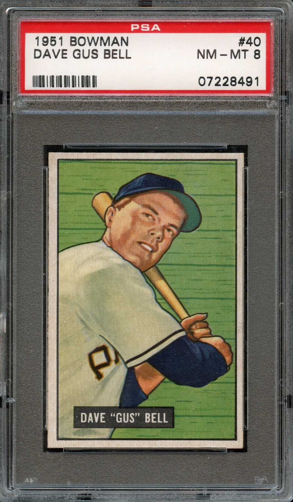 BB - 1951 Bowman - #40 - Dave Gus Bell - PSA 8 - NM-MT