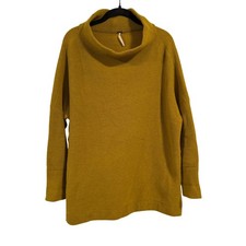 Free People Ottoman Slouchy Green Oversized Tunic Sweater Size S