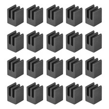 7x7x10mm Aluminum Heatsink Electronics Cooler for MOS IC Chip Black 20 Pcs