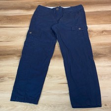 Tommy Hilfiger Cargo Pants Womens Size 6 Navy Blue Lightweight Utility Outdoor