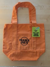 Trader Joes Halloween Orange Mini Tote  with Trader Joes Logo - NEW w/Tag 