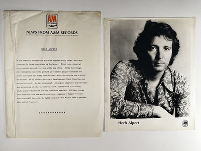 Herb Alpert Press Kit Original Vintage A&M Records Promotion Circa 1970er Fotos